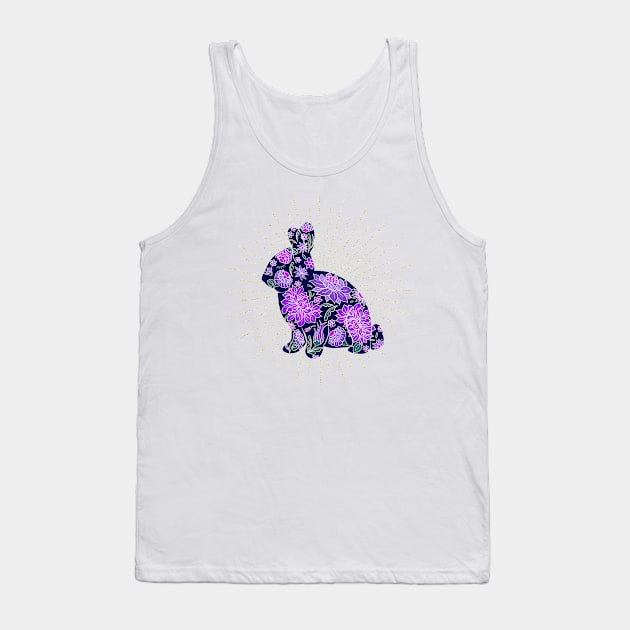 Purple floral bunny Tank Top by Home Cyn Home 